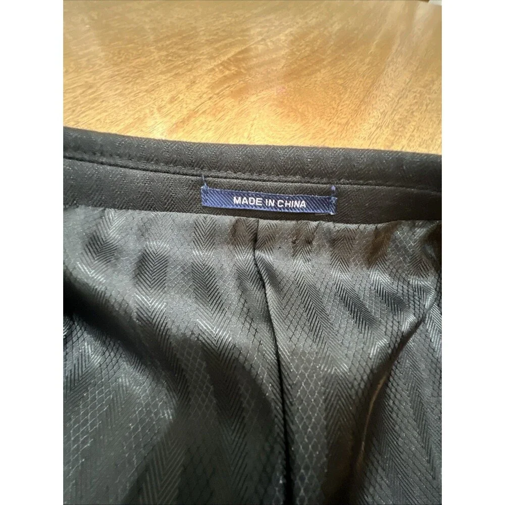 Studio Ferera Men’s Modern Fit Blazer Mens 46R‎ Black Tailored Sport Coat Career